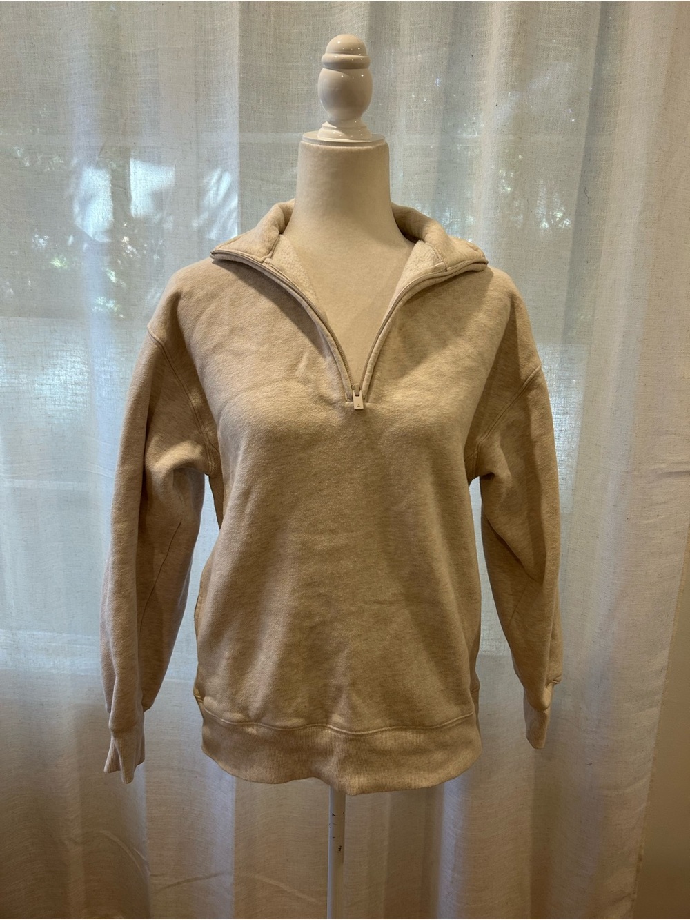 Aritzia Boyfriend Fit Sweat Fleece Quarter-Zip Women's Sweatshirt